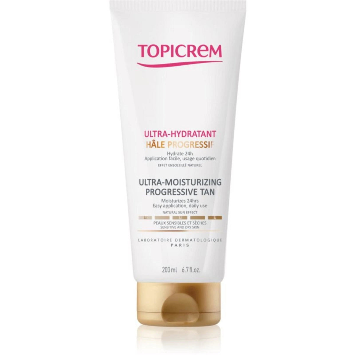 Topicrem Ultra-Feuchtigkeitsspendende Progressive Bräunungsemulsion 200 ml