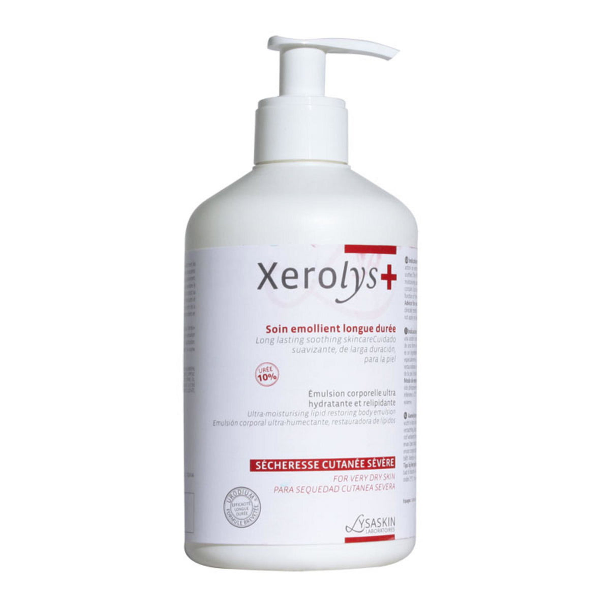 Lab Lysaskin, Xerolys+, Urea, Emollient, Body Emulsion, For Face & Body, Daily, 500 ml