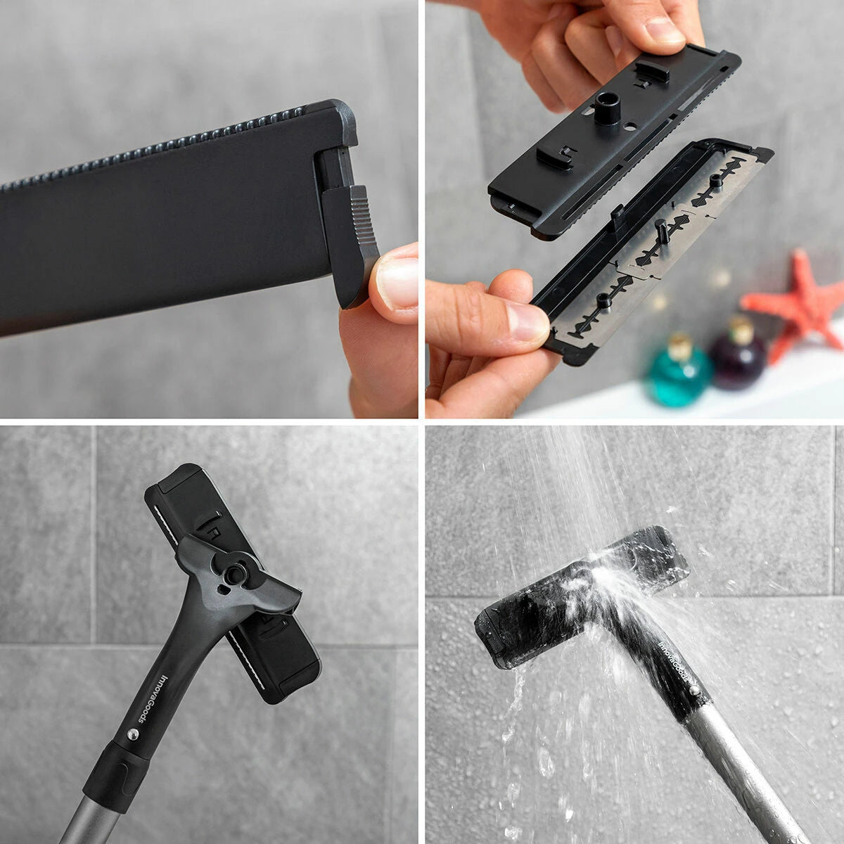 Body Shaver with Extendable Aluminum Handle Extaver InnovaGoods product packaging