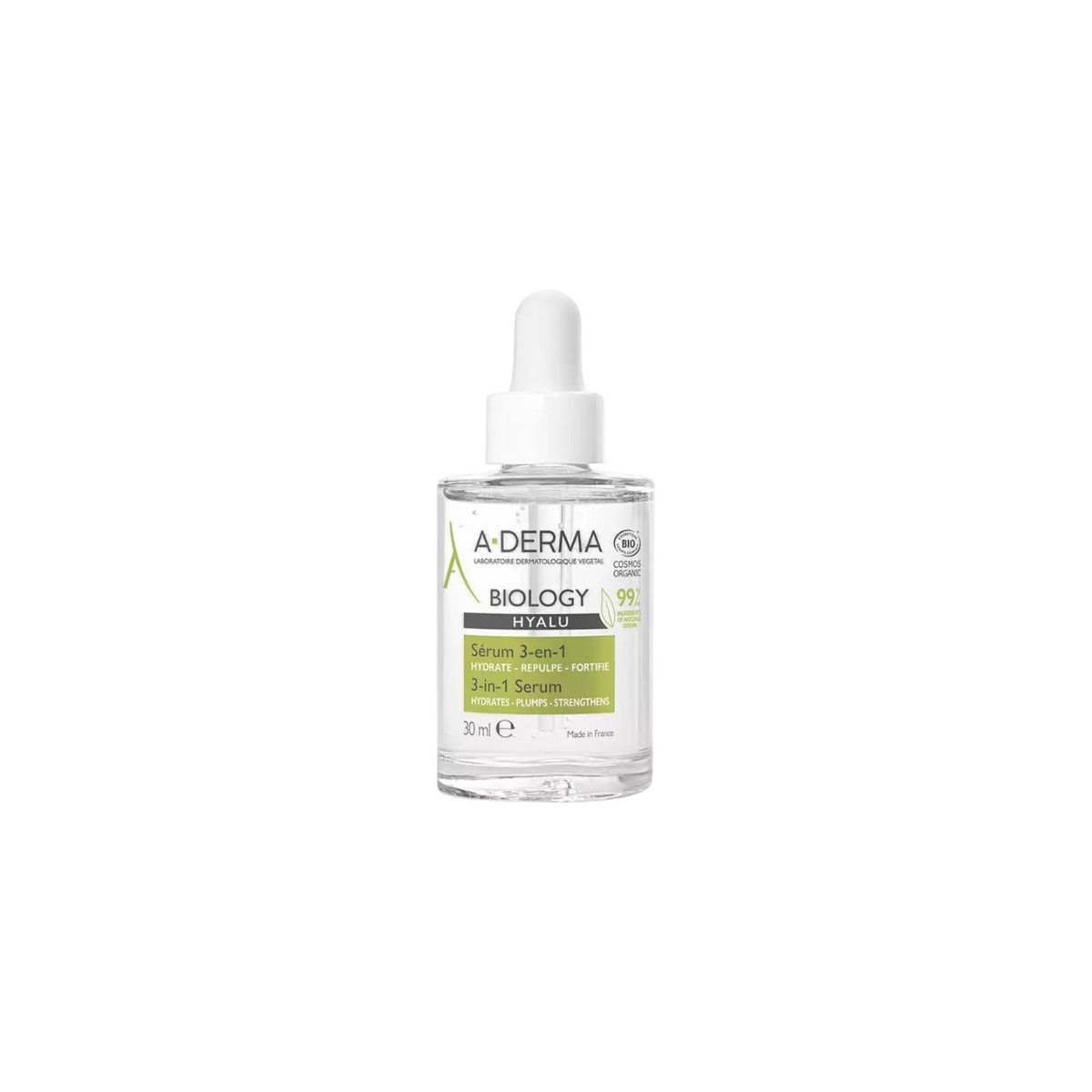 A-Derma, Biology Hyalu, Hydrates, Morning, Serum, For Face, 30 ml