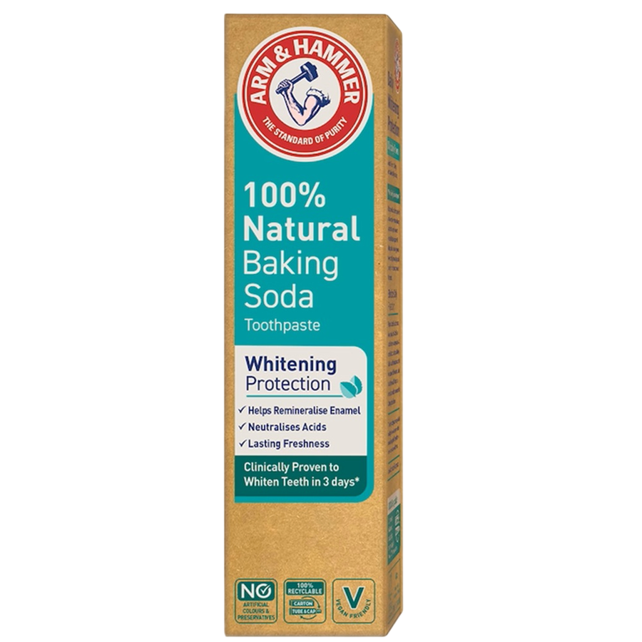 Arm & Hammer, Whitening Protection, 100% Natural Ingredients, Whitening & Freshening, Toothpaste, 75 ml