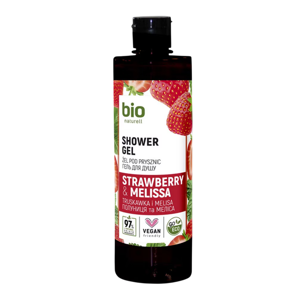 Bio Naturell, Bio Naturell, Strawberry & Melissa, Moisturizing, Shower Gel, For All Skin Types, 437 ml