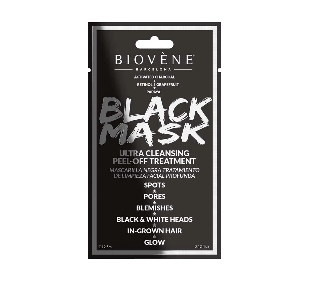 Biovene, Black Mask, Cleansing, Peel-Off Mask, For Face, 12.5 ml
