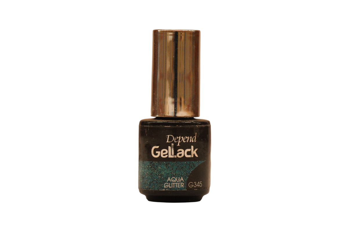 Depend Gel Lack Aqua Glitter G345 Semipermanenter Nagellack 5 ml Tester