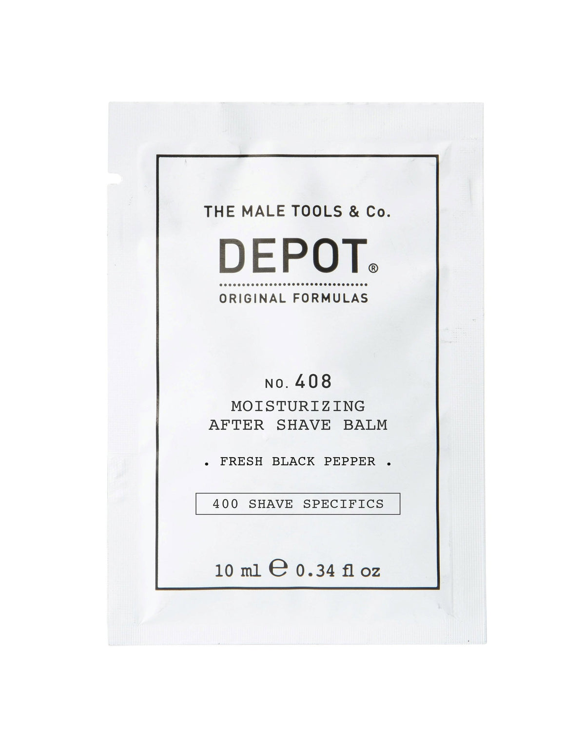 Depot, 400 Shave Specifics No. 408, Fresh Black Pepper, Moisturizing, After-Shave Balm, 10 ml