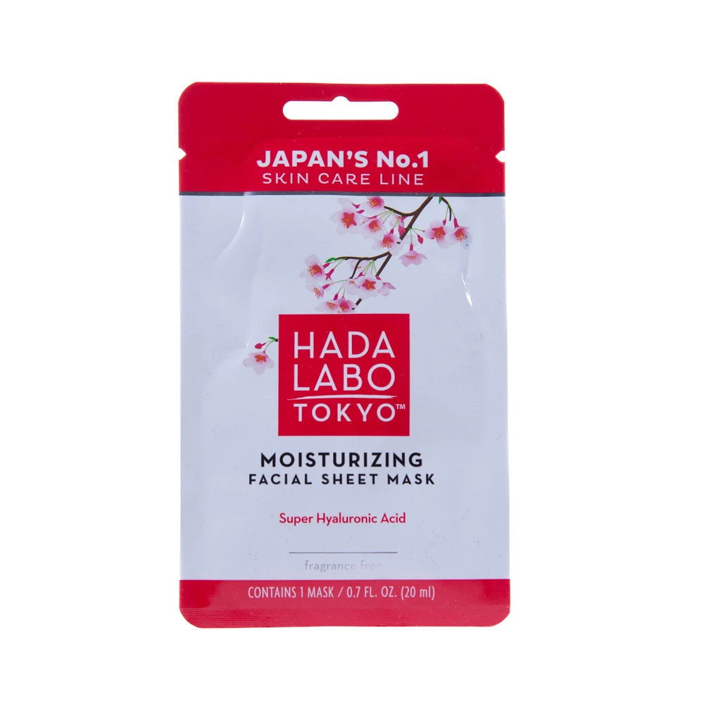 Hada Labo Tokyo Feuchtigkeitsspendende Gesichtstuchmaske mit Super-Hyaluronsäure 20 ml