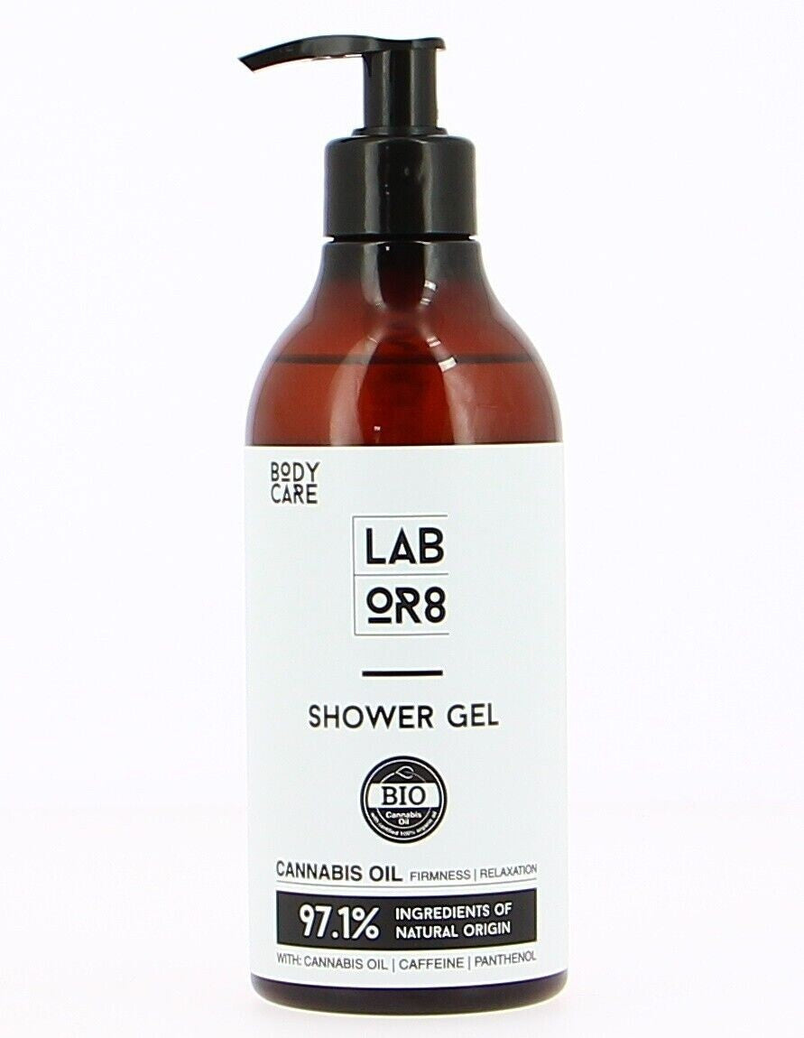 LABOR8, Hemp, Natural Ingredients, Hydrating & Moisturising, Shower Gel, Body, All Skin Types, 380 ml