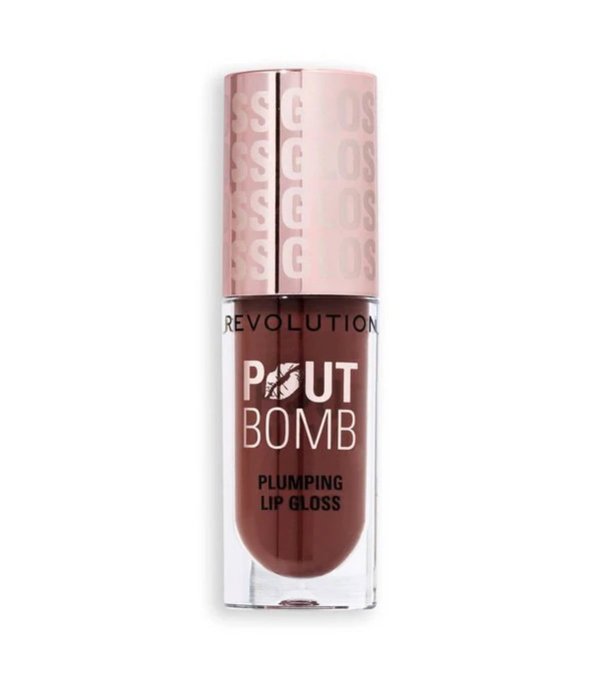 Makeup Revolution, Pout Bomb, Plumping, Lip Gloss, Espresso Cool, 4.6 ml