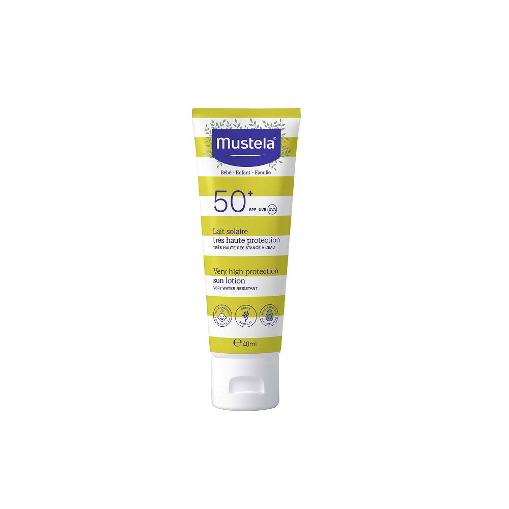 Mustela, Very High Protection, Water-Resistant, Sunscreen Lotion, SPF 50+, 40 ml