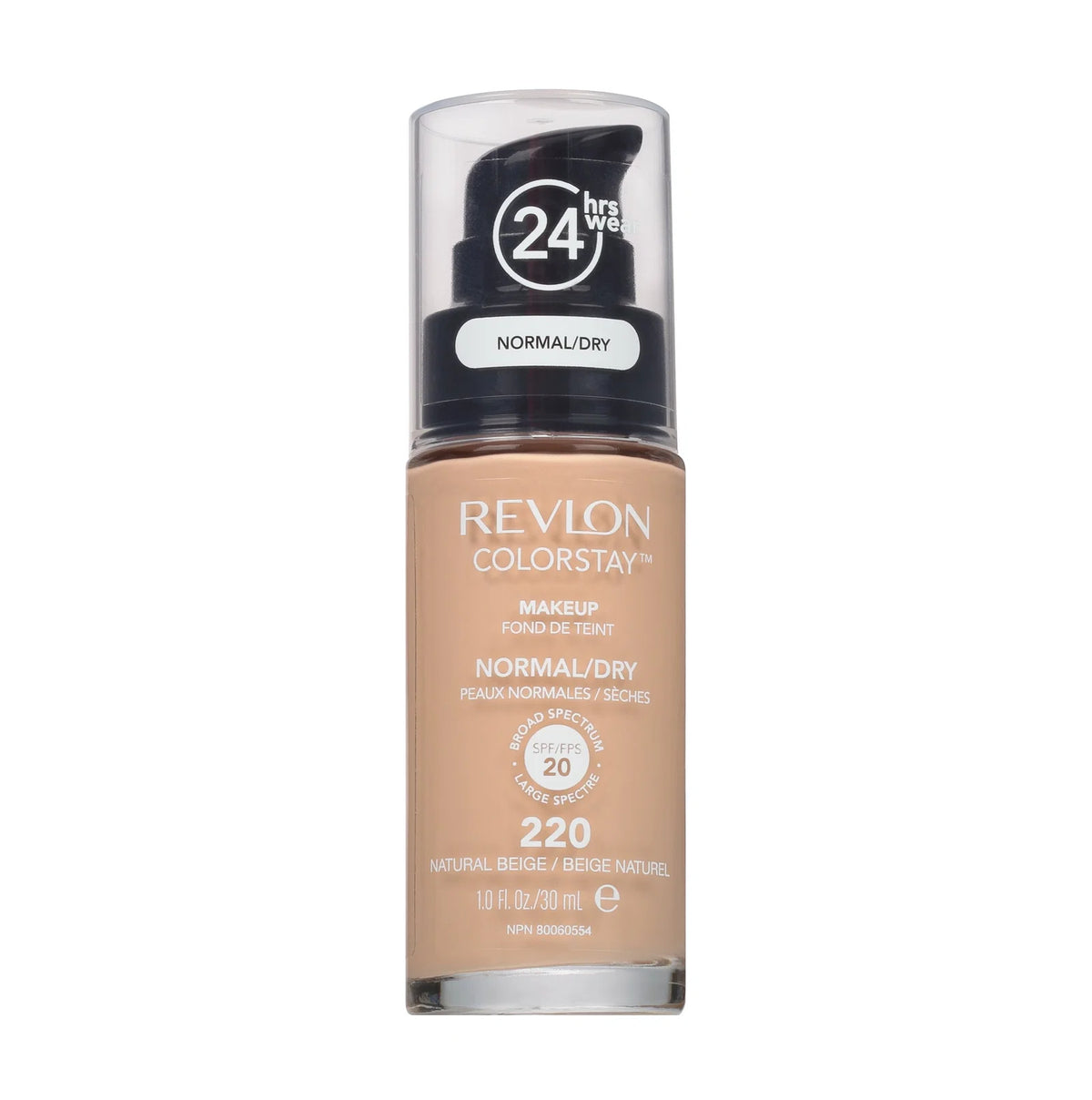 Revlon, Colorstay, Liquid Foundation, 220, Natural Beige, SPF 20, 30 ml