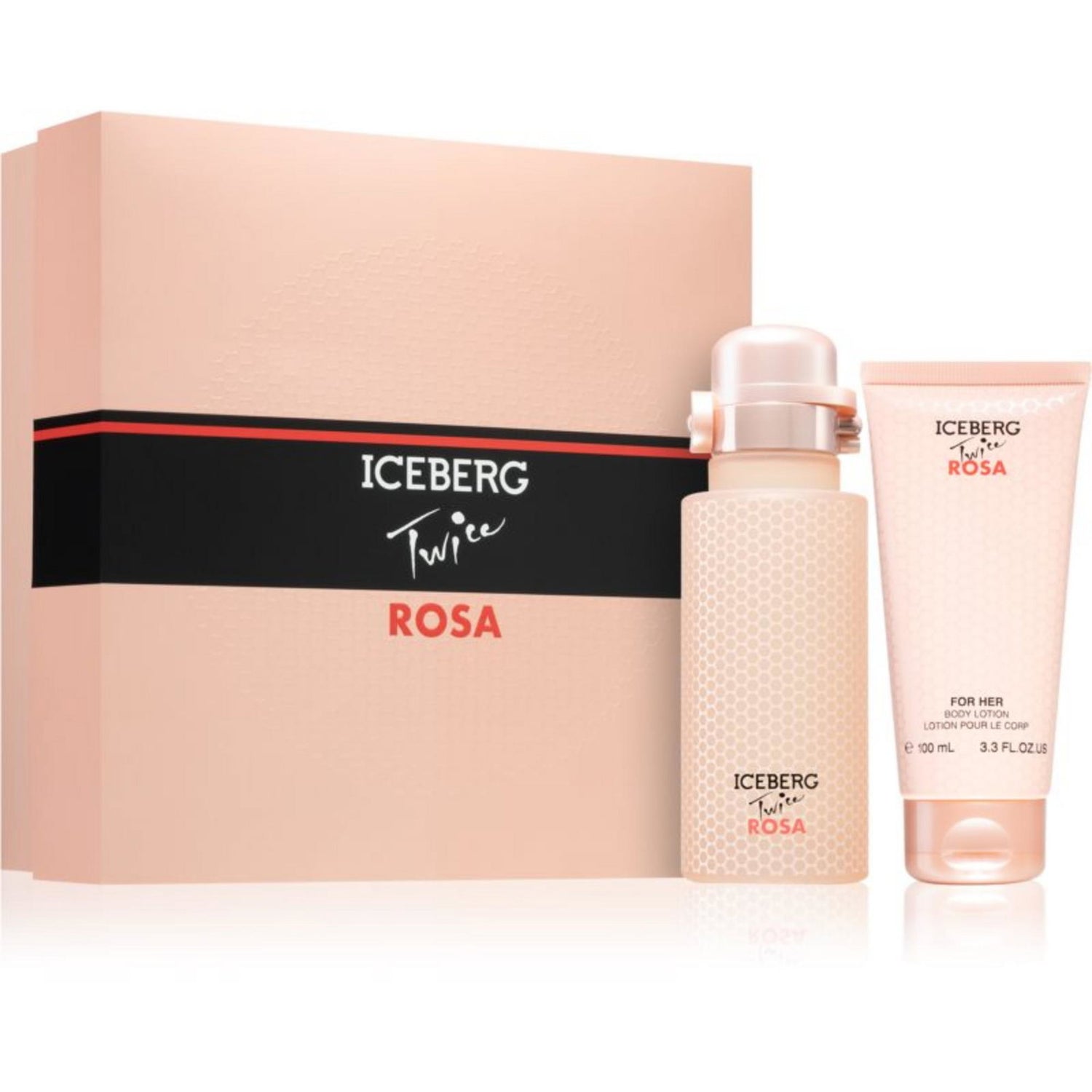 Set Iceberg: Twice Rosa, Eau De Toilette, For Women, 125 ml + Twice Rosa, Hydrating, Body Lotion, 100 ml