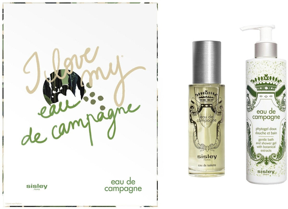 Set Sisley: Eau De Campagne, Moisturizing, Shower Gel, All Skin Types, 250 ml + Eau De Campagne, Eau De Toilette, For Women, 100 ml