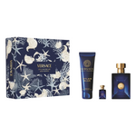 Set Versace: Dylan Blue, Eau De Toilette, For Men, 100 ml + Dylan Blue, Eau De Toilette, For Men, 5 ml + Dylan Blue, Shower Gel, For All Skin Types, 150 ml