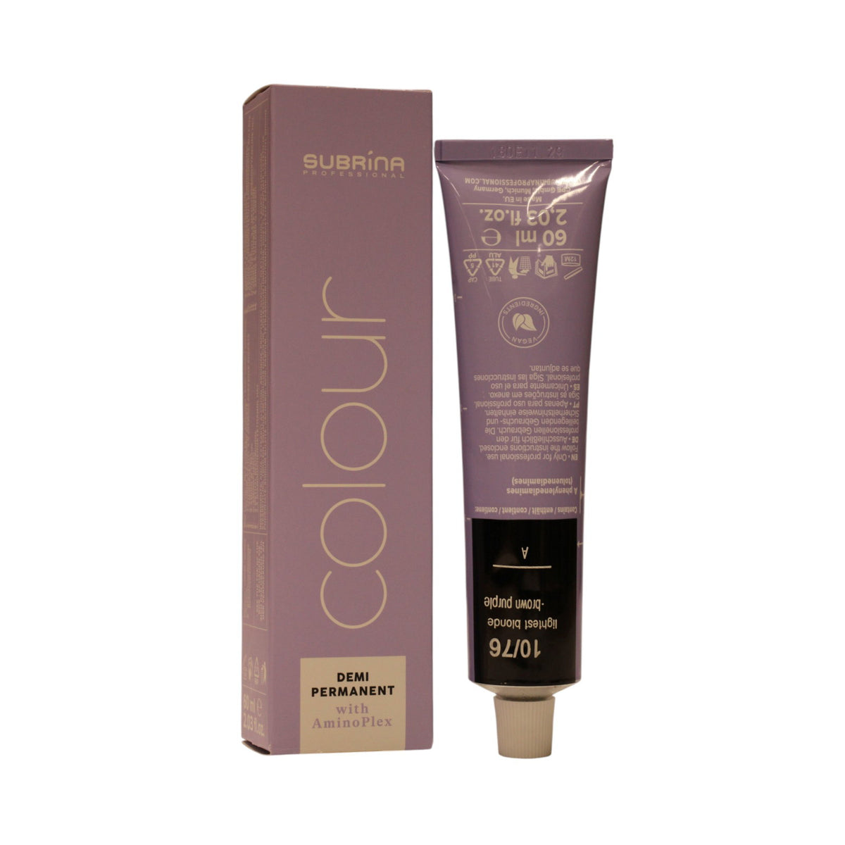 Subrina Professional Demi-permanente Haarfarbe 10/76 Hellstes Blond Braun-Violett 60 ml