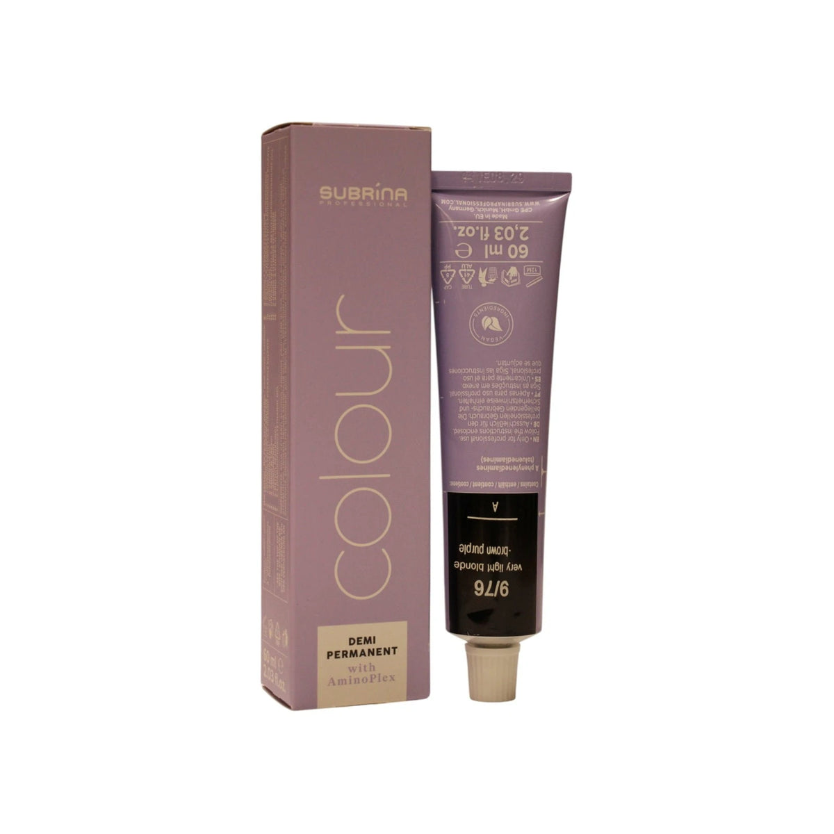 Subrina Professional Demi-Permanente Haarfarbe 9/76 Sehr Hell Perlviolett Blond 60 ml