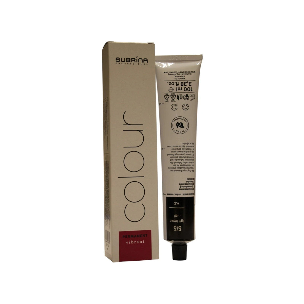 Subrina Professional Essential Colour Permanente Haarfarbe 5/5 Hellbraun Rot 100 ml