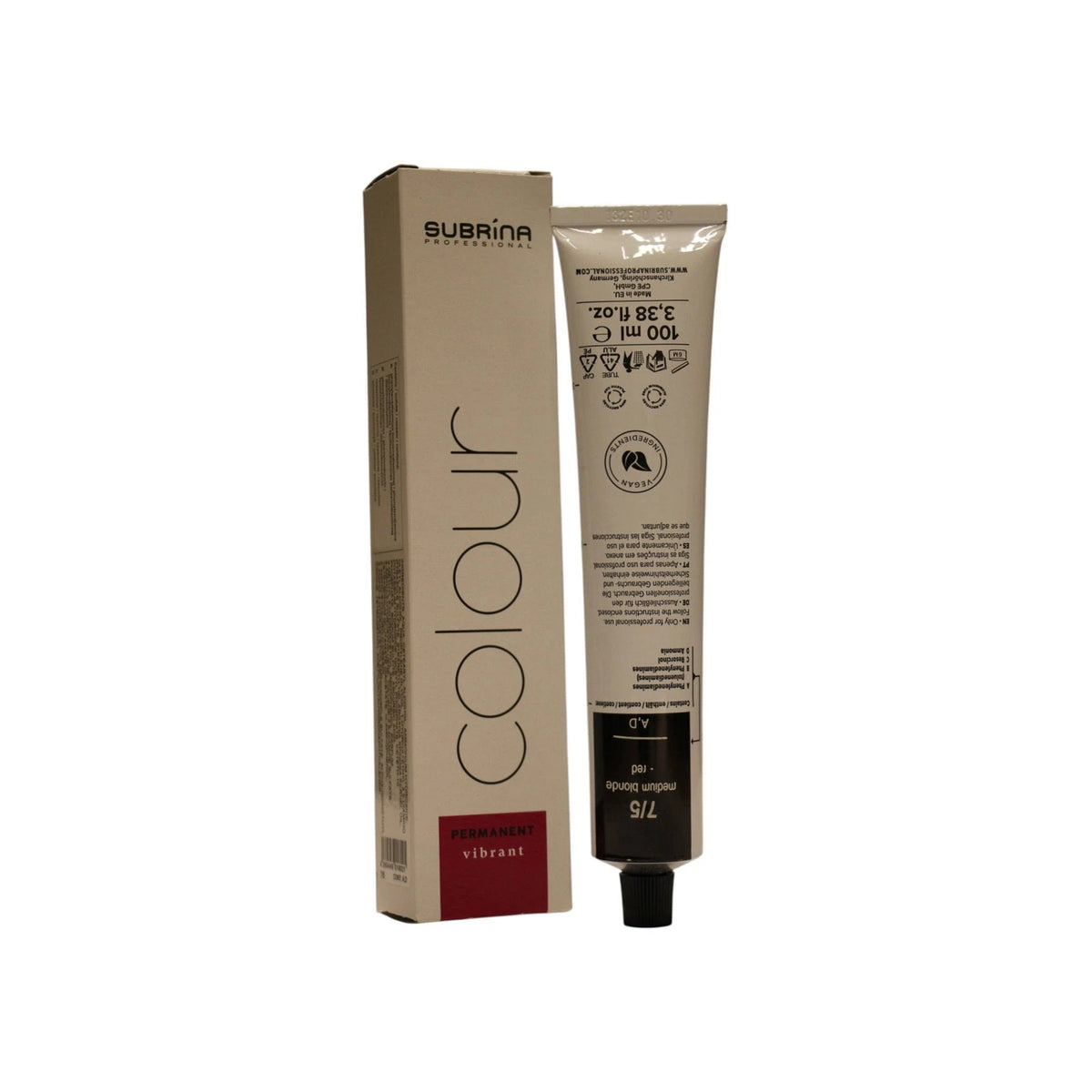 Subrina Professional Essential Colour Permanente Haarfarbe 7/5 - 100 ml