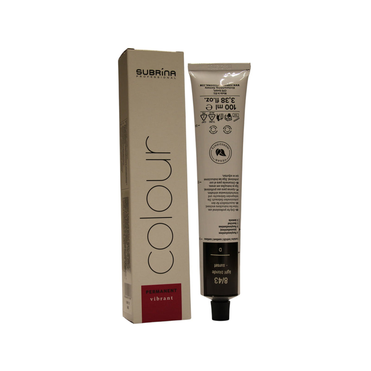 Subrina Professional Vibrant Colour Permanente Haarfarbe 8/43 100 ml