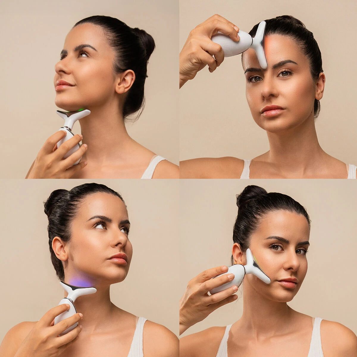 Electric Facial Firming Massager for Face and Neck with LED, EMS, and Heat Selora InnovaGoods product packaging