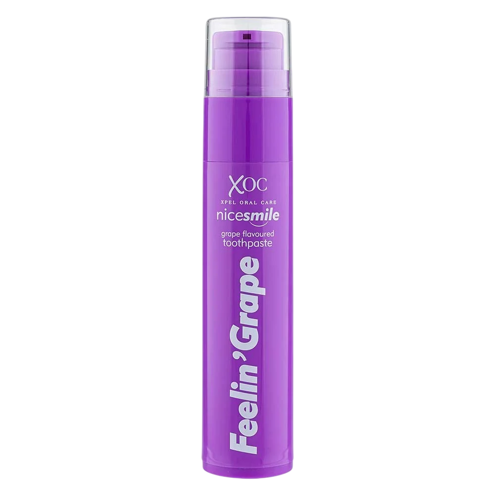 XOC, Nice Smile, Grape, Cleans Teeth & Anti-Caries, Toothpaste, 60 g